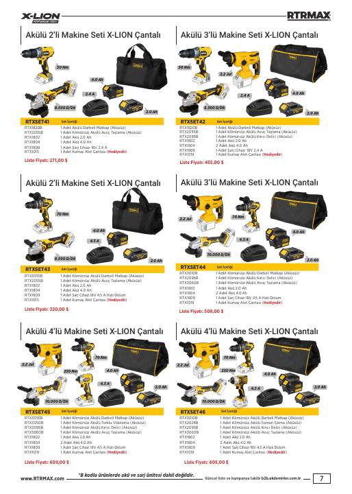 RTRMAX RTXSET44 Akülü Set ürün görseli