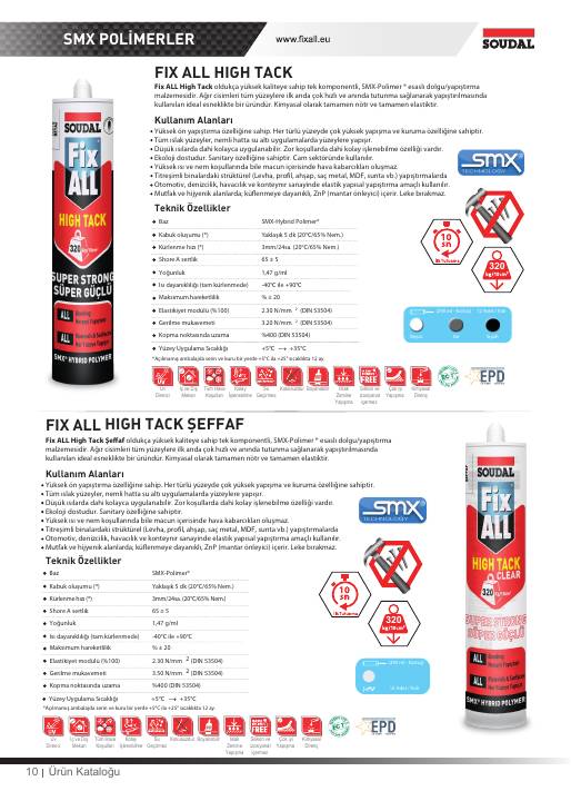 Soudal Fix All High Tack Şeffaf ürün görseli